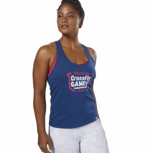 Reebok CrossFit Games Muskelshirt Damen - Blau - DE 526-QUP